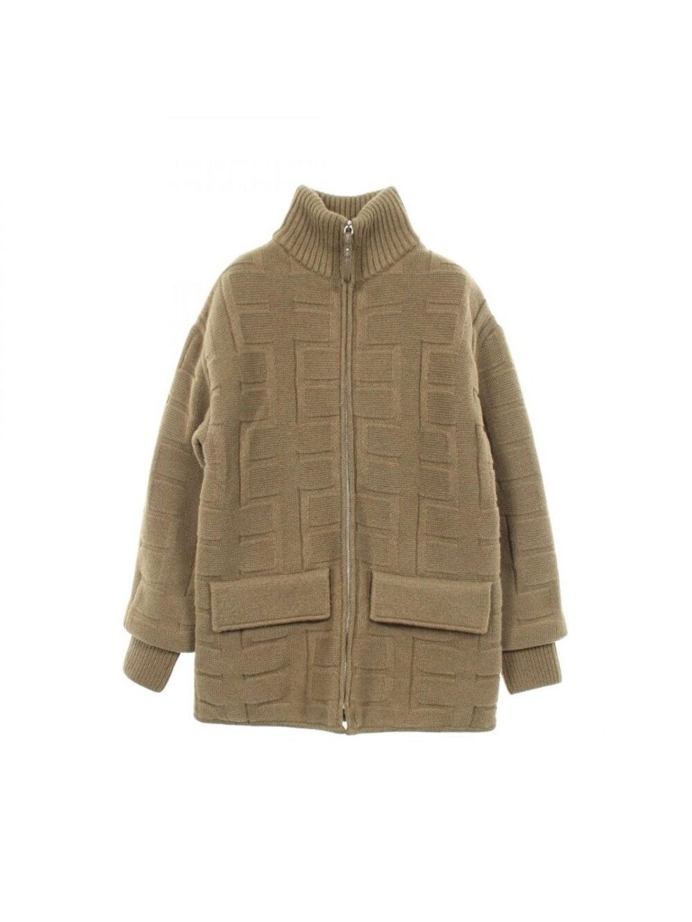 Hermes Down Jacket H Pattern Knit Wool